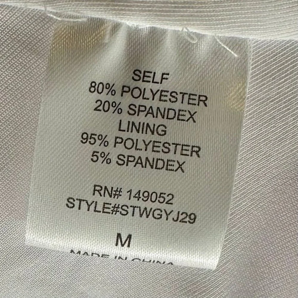NWT White Dinner in Paris Midi Dress Size Medium - Picture 9 of 10